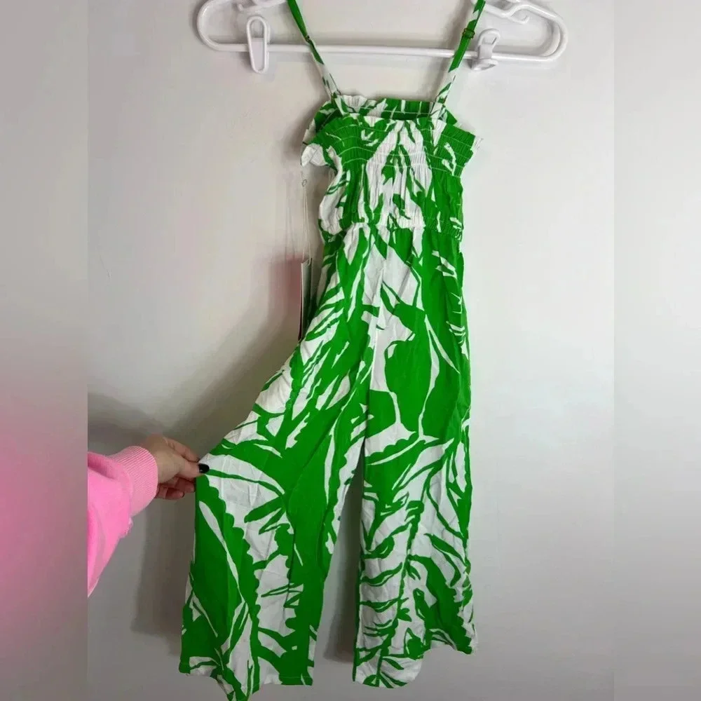 New Lilly Pulitzer Girls Boom Boom Palm Leaves Jumpsuit